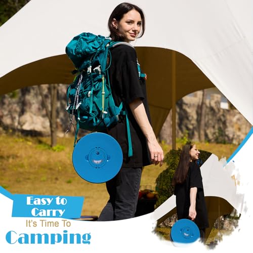 Image of Spisces Upgraded Collapsible Stool with Cushion, 1000 lbs Capacity & 19.7-in High, Wider & Taller Heavy Duty Portable Telescoping Foldable Seat for Adults Camping, Travel, Music Festivals, Outdoors