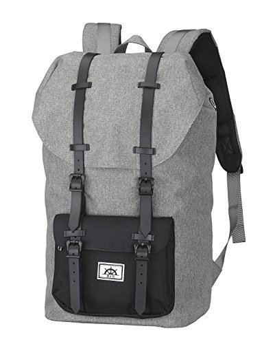 Bear&Goodies Narvik, Sac à dos vintage avec despace pour un ordinateur portable jusquà 15 pouces, daypack, pour luniversité, le sport, imperméable, en look rétro