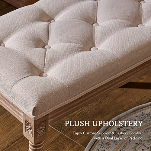 VONLUCE Banc Banquette Design Classique, Banc Rembourrée en Tissu, Banc Capitonné en Lin et Bois Massif pour Chambre Salle à Manger Salon Couloir Piano (120 x 40 x 46 cm) - Les Beatles, Paul McCartney, John Lennon, RIngo Starr, George Harrison VONLUCE Banc Banquette Design Classique, Banc Rembourrée en Tissu, Banc Capitonné en Lin et Bois Massif pour Chambre Salle à Manger Salon Couloir Piano (120 x 40 x 46 cm) – Image 6