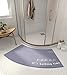 Mata Łazienkowa Półokrągła, Antypoślizgowa Dywanik Łazienkowy Dywan Łazienkowy Narożny Prysznic Kwadrantowy Zakrzywiony Dywanik Łazienkowy, Zamsz Techniczny, Można Prać W Pralce, Pod Prysznic LubWann