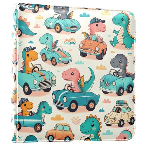 Álbum de Fotos DIY Adhesivo con Temática de Dinosaurios, 3 Anillos, 40 Páginas, 8x10 para Memorias miniatura 1