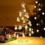 arbol espiral navidad Uso Amplio - Es adecuado para colocarlo en mesa de oficinas, mesas de comedor y dormitorio, etc. que crea un ambiente cálido y festivo en su hogar.