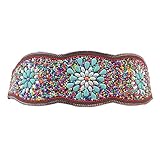idealway Bohemian Women Belt Ethnic Beaded Elastic Strech Adjustable Belt Waist Belly Chain Body Jewelry (Multi green)