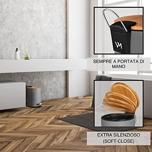 VMbathrooms Pattumiera per Cosmetici 3L in nobile