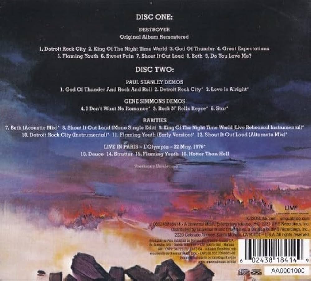 KISS Destroyer サイン入り CD Kiss: Destroyer CD Album Insert Signed by Band Members Gene