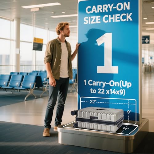 Image of 20 Inch Expandable Carry On Luggage 22x14x9 Airline Approved, Gold | Spinner Wheels, 100% PC Hard Shell,TSA Lock, Smooth Rolling Wheels, Lightweight, Travel for Men and Women