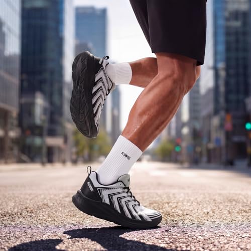K-Swiss Men's Mellow Lightweight Running Walking Shoe, Black/Grey 10.5 - image 7
