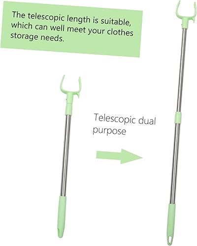 Miniatura 7 de Alipis Barra de ropa retráctil para el hogar, tenedor, longitud telescópica para necesidades de almacenamiento, ahorra energía