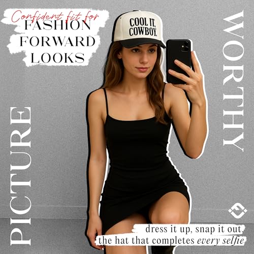 Image of Funky Junque Vintage Canvas Snapback Hat - Adjustable 2 Tone Cap for Men Women - Put It On My, Cowboy, Girl Dad, Funny
