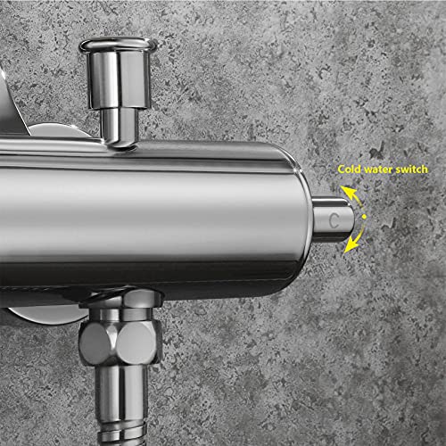 Mitigeur bain douche cascade JCAKES double commande et jet mural - 5