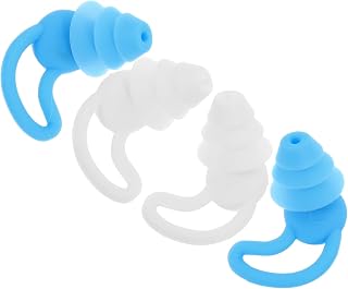 LIFKOME 2pairs Silicone Swimming Earplugs for Sleep Noise-canceling Ear Plugs Comfortable Fit for Concerts Snoring and Travel