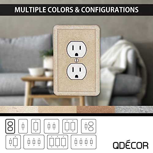 Questech SWP101-01PK3 Decor Single Duplex Electrical Outlet Covers, 1-Gang Single Switch Plate Standard Size Receptacle Cover thumb #5