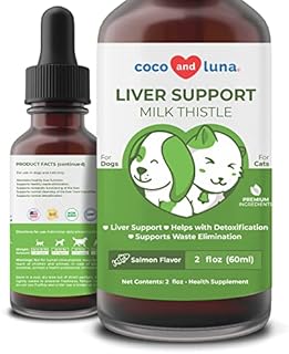 Milk Thistle for Dogs and Cats – Liver Support for Dogs and Cats, Milk Thistle Liver Detox, Dog Liver Supplement, Supplements for Dogs and Cats, Cat and Dog Detox – 2oz (60ml)