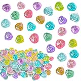 Simsky Leuchtende Steine 50 Stück Bunte Leuchtsteine im Dunkeln, Fluoreszierende Kieselsteine Leuchtkiesel für Garten, Deko, Aquarium, Pflanzen, Party, Geschenkfüller, DIY-Projekte