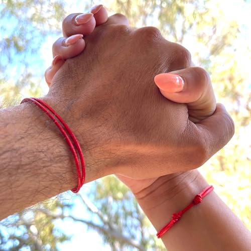 Red String Bracelet, Protection, Luck and Love, Handmade in the Holy Land, Hindu, Buddhist and East Asian Faith Symbol, Evil Eye Strand for Men and Women, Spiritual and Adjustable Bracelet, with CoA2