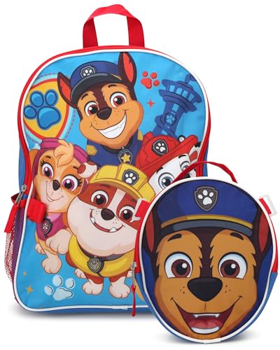 Fast Forward Paw Patrol Kids Backpack and Lunch Box Set - 2 Piece 15 Inch School Backpack With Detachable Lunch Bag Set, Size One Size, Paw Patrol Multi