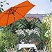 Blissun 7.5 ft Patio Umbrella, Yard Umbrella, Outdoor Market Umbrella with Push Button Tilt Crank, Orange