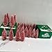 10pcs 4inch Mini Christmas Tree Bottle Brush Trees Chrismas Village Trees Ornaments Mini Plastic Christmas Trees with Wooden Base for Christmas Decoration Miniature Chrismas Tree (Red)