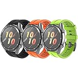 NotoCity Bracelet pour Huawei Watch GT5/GT5 Pro/GT4/GT3/GT3 Pro/GT2/GT2 Pro 46mm, Bracelet de Silicone pour Huawei Watch GT 46mm/Active/Sport/Classic, pour Hommes Femmes(Noir+Orange+Vert) NotoCity Bracelet pour Huawei Watch GT5/GT5 Pro/GT4/GT3/GT3 Pro/GT2/GT2 Pro 46mm, Bracelet de Silicone pour Huawei Watch GT 46mm/Active/Sport/Classic, pour Hommes Femmes(Noir+Orange+Vert)