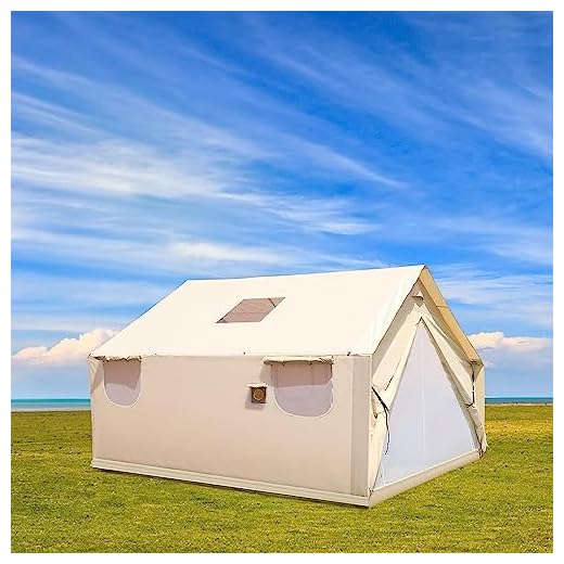 VEVOR Super Large Canvas Wall Tent with Stove Jack - 12x14ft Waterproof 4 Season Camping & Hunting Tent with Heavy Duty Galvanized Frame and PVC Storm Flap - Spacious Glamping Shelter for 8-10 People