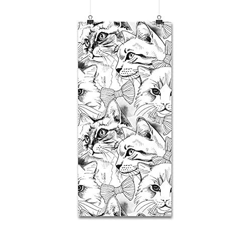 Papier peint meuble et mur motif chat pour rénovation facile - 3