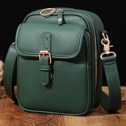 Sac à bandoulière pour téléphone portable et grande capacité en cuir - 6