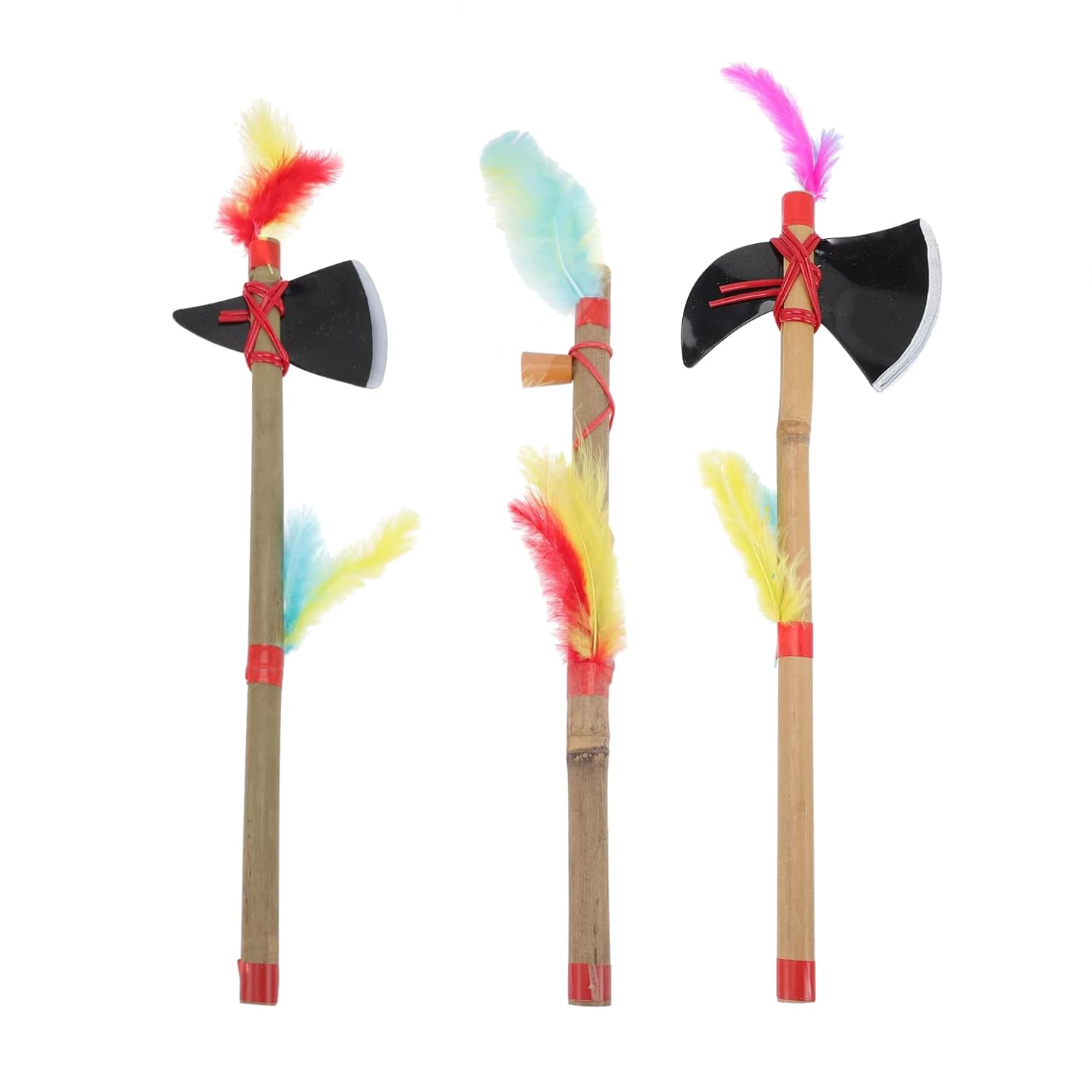 Flmitey Indian costume props decoration Costume Accessory Hatchet, 18" DIY Tomahawk Kit -3 pcs