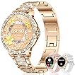 fitonyo Smart Watches for Women Diamonds (Answer/Make Call),1.32''Touchscreen Android Smart Watch with Heart Rate/Sleep/BP,Smart Watch for Women Compatible with AI Voice,3 Bling Straps