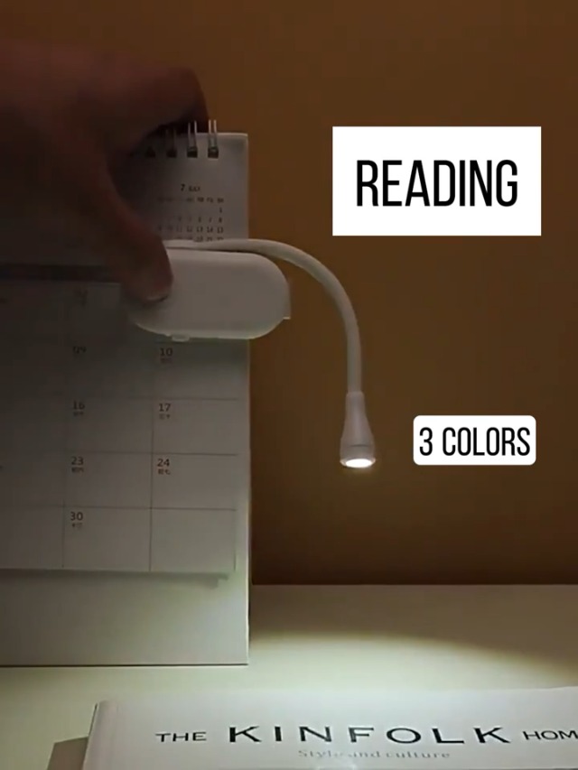 Image of Ubitree LED Clip-On Reading Light - Stepless Dimmable, 3 Lighting Modes, Flexible Neck, Perfect for Bed Headboard, Office & Home Use