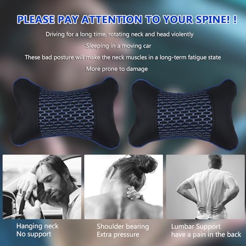 Coussin de siège auto bleu idéal pour les longs trajets de vacances