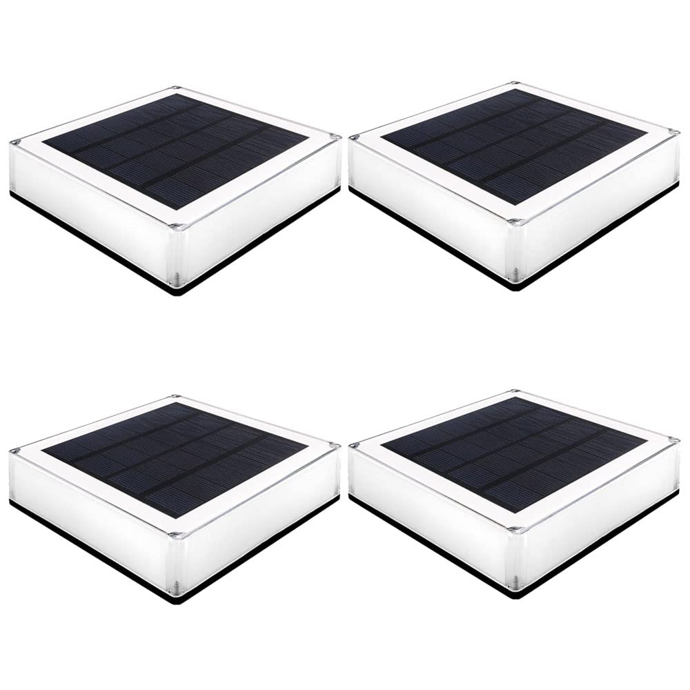 FYZDLAOR Solar Column Head Light, LED Outdoor IP68 Waterproof Fence Light, Villa Landscape Garden Courtyard Gate Pillar Light（Warm White/Daylight White/RGB）
