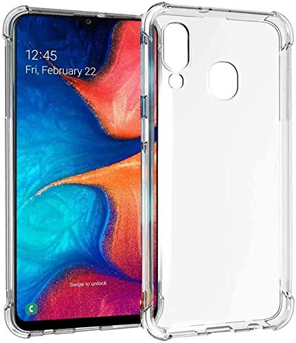 Image of FitSmart Flexible Shockproof Crystal Clear TPU Soft Bumper Back Cover with Cushioned Edges for Samsung Galaxy A30 / SM-A305F /DS - Transparent