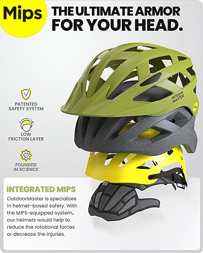 OutdoorMaster Gem Recreational MIPS Cycling Helmet, Two Removable Liners & Ventilation in Multi-Environment - Image 2