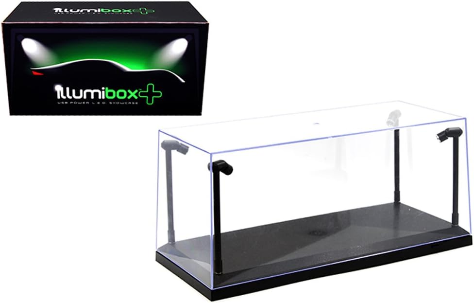 1:18 Illumibox acrylic black base display case, w/ LED lights