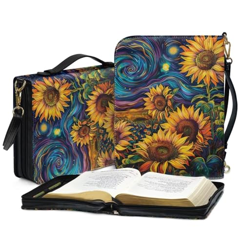 Bible Cover Cases Women Men Large Leather Bible Bag with Strap Lightweight Tote Bag3