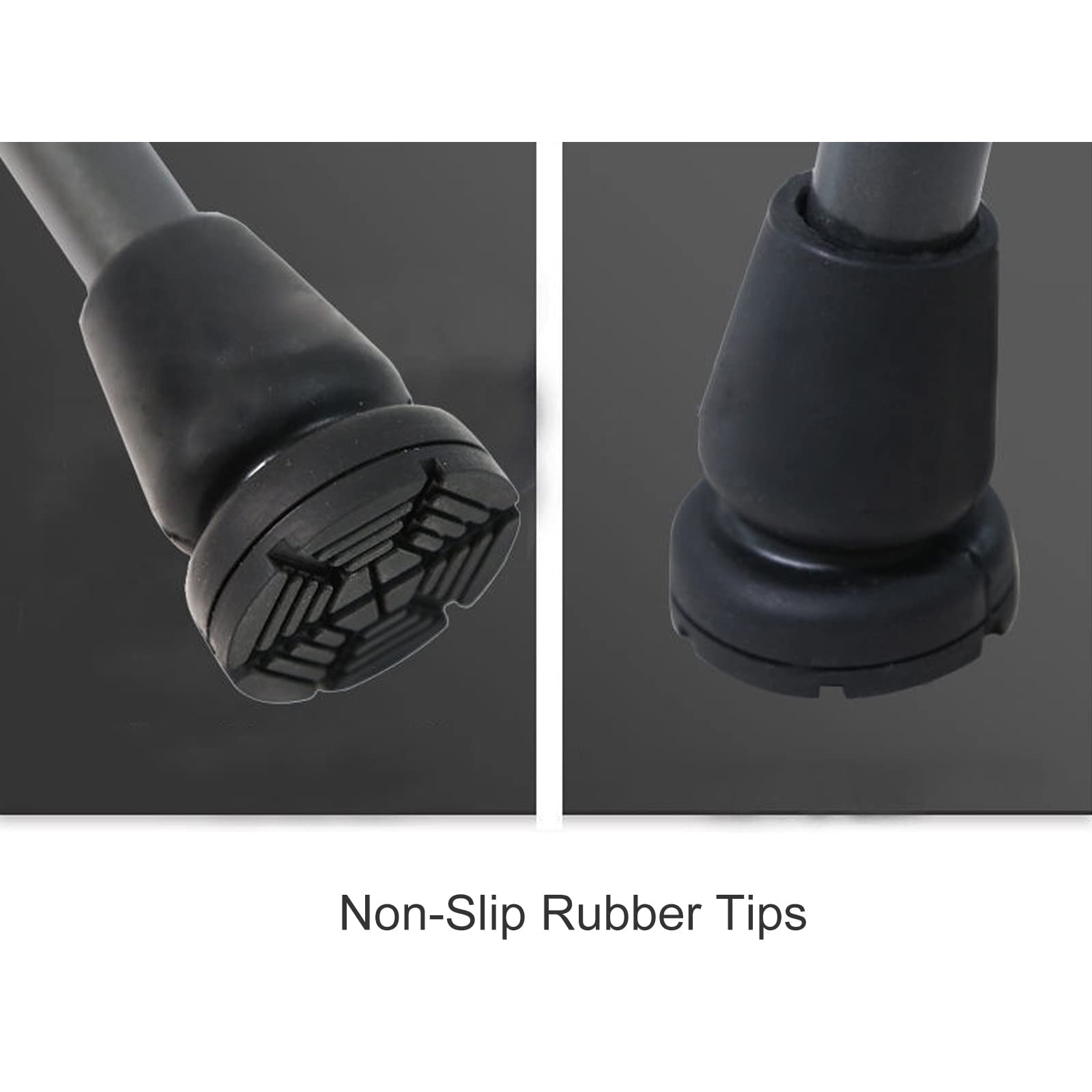 Muletas plegables de aluminio para adultos y niños, muletas ergonómicas para axilas para alturas de 145 a 180 cm, muletas ajustables para jóvenes, adultos y adultos altos