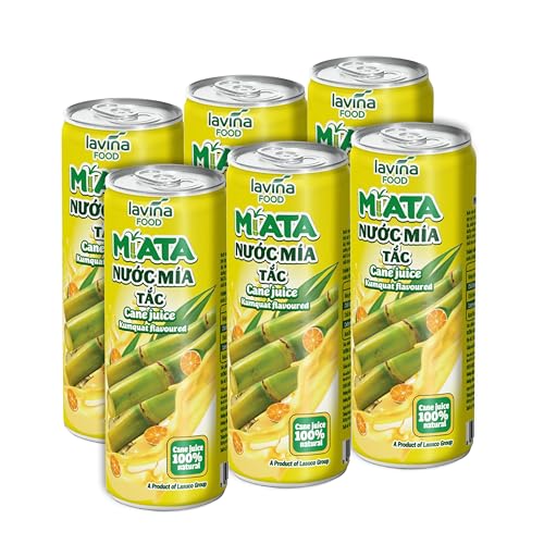 【lavina】サトウキビジュース(カラマンシー風味)320ml、6本/果汁100%・Sugar cane juice 320mlx6・NUOC MIA TAC・ライムジュース サトウキビ ライム果汁 きび砂糖 てんさい糖 ライムシロップ カクテル用 さと