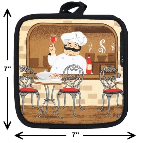 Generic 3 Piece Lightweight Decorative Kitchen Décor Set Includes 2 Potholders And 1 Oven Mitt thumb #1