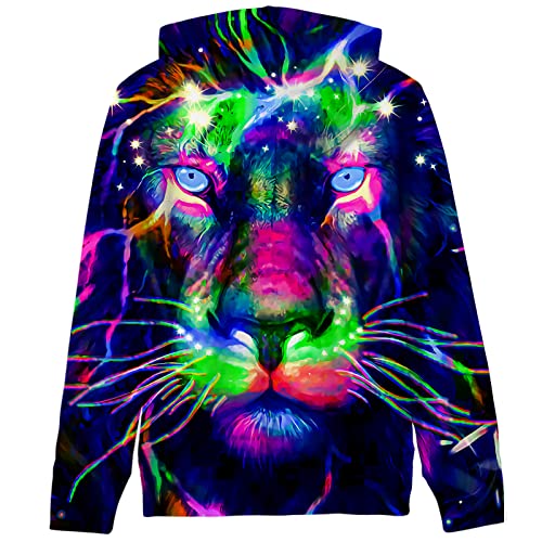 Goodstoworld Unisex 3D Lion Hoodies Kids Size 15 Youth Hooded Novelty Plus Size Clothes Teen Boys Girls Casual 16 Year Old Sweatshirt With Lining Gift Ideas For Teen Xxl #TOP1
