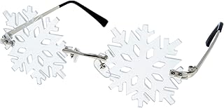 1 Par De Óculos De Sol Floco De Neve Óculos De Sol Em Forma De Floco De Neve Acessórios De Baile Óculos De Aro Decoração De Natal Decoração Retrô Óculos De Sol Masculinos Óculos