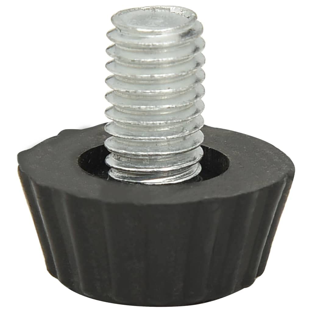Piedini regolabili per mobili M8, in plastica e acciaio, 18 pezzi, colore nero, diametro della base 21 mm, altezza 20 mm, resistenti alle intemperie, per mobili da giardino, terrazza, balcone