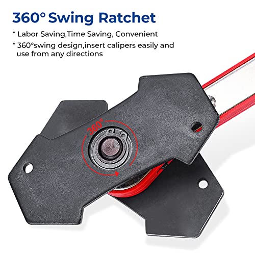 Deshan Brake Caliper Compression Tool, Brake Caliper Press Tool With 2 Pcs Steel Plates/2 Pcs Hangers, Car Ratcheting Brake Caliper Piston Spreader Press Tool #TOP4