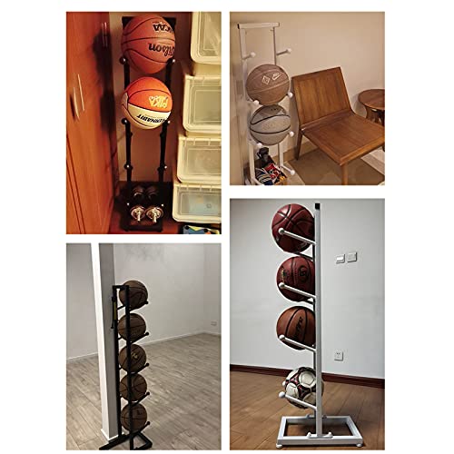 Ballenreks Voetbalhouder 4-tier balrek sportuitrusting organizer garage opslag systeem basketbal verticale display… - Image 6