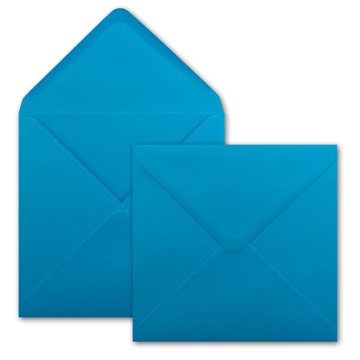 400 kwadratowych kopert lazurowych błękit - 15,5 x 15,5 cm - 100 g/m² klejenie na mokro z klapką - z serii Colours-4-you - agent szczęścia xx.