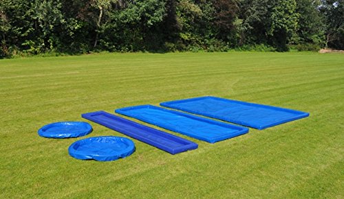 Wassergraben (Medium 100cm x 300cm, Blau)