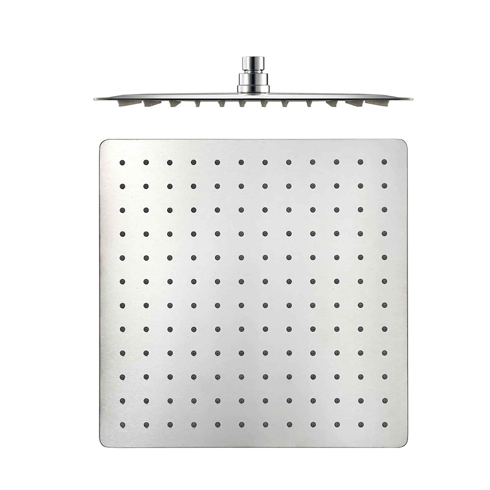 Cabezal de Ducha Cuadrado, Alcachofa de Ducha Cromado Rociador Ducha 304 Acero Inoxidable Cabezal de Ducha Lluvia de Alta Presión Alcachofas Fijas para Ducha, G1/2,12 Inch