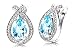 Produktbild ByJoy Damen-Ohrstecker 925 Sterling- Silber Tropfenschliff Blau Topas