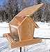 16 Inch Very Large Cedar Wood Post Mount Bird Feeder for Outdoors with Screen Bottom