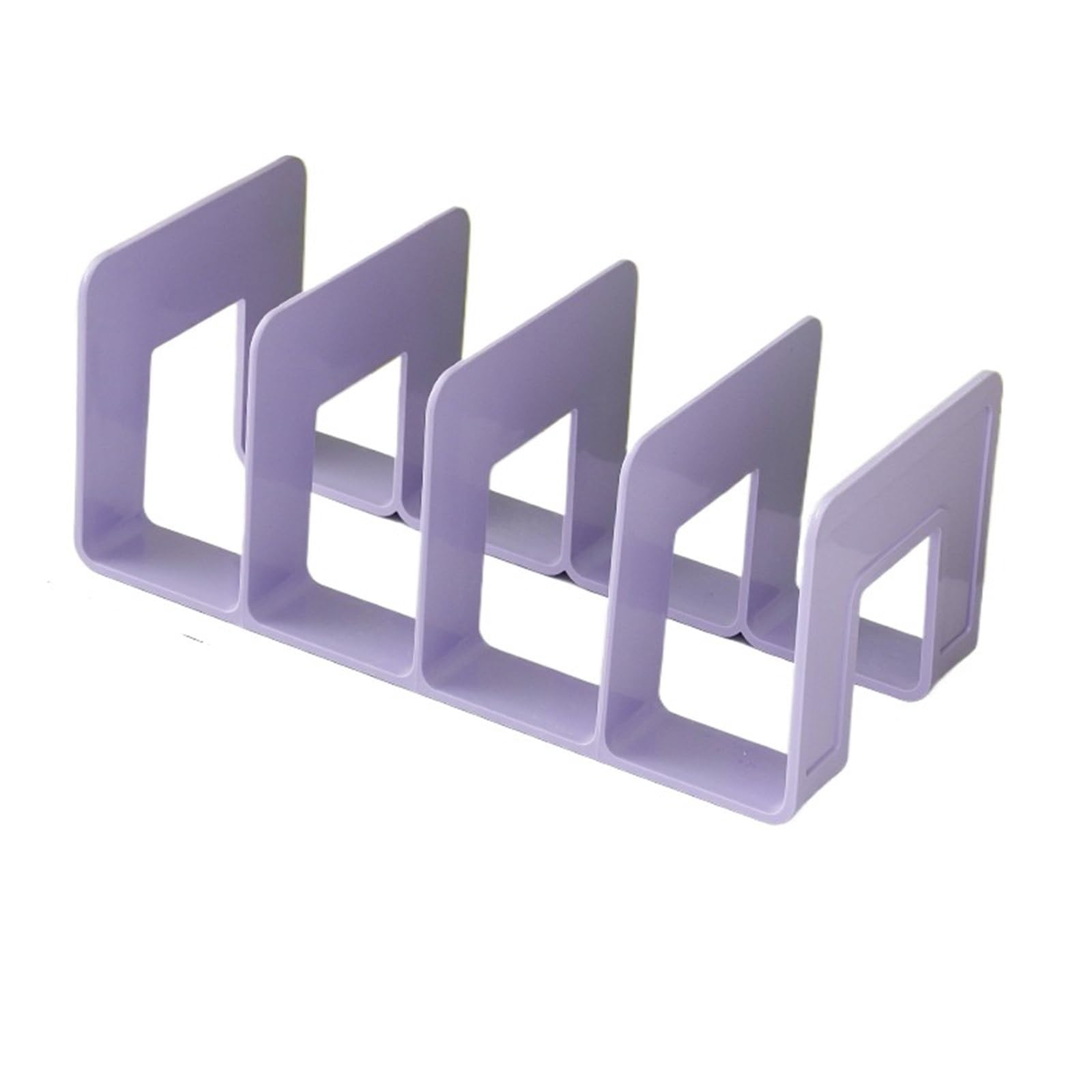 Bookends Multi-function Book Magazine Bookshelf Storage Bookends Stand Desk Organizer Holder For Books Office Supplies(Purple)