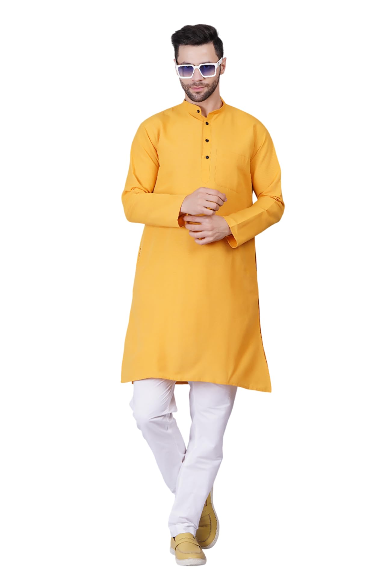 Men's Cotton Ethnic Special Haldi Yellow Kurta | Casual Kurta for Men